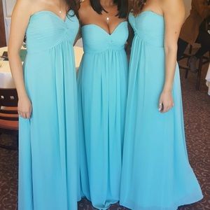 Bill Levkoff Long Glacier Bridesmaids Dress